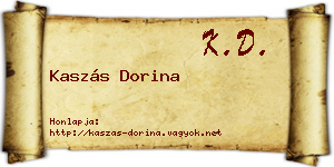 Kaszás Dorina névjegykártya
