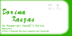 dorina kaszas business card